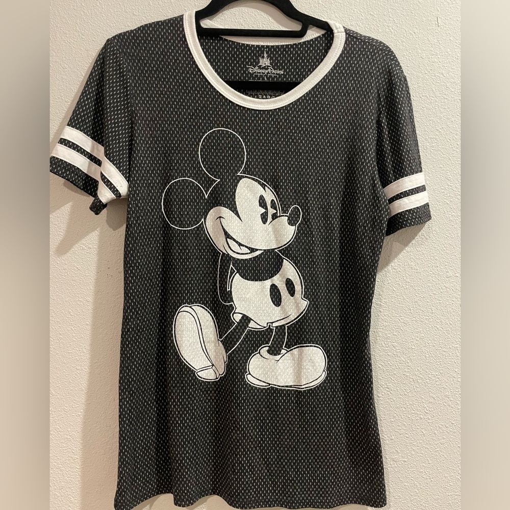 Disney Parks Mickey Mouse Women’s Faux Mesh Shirt, Size L